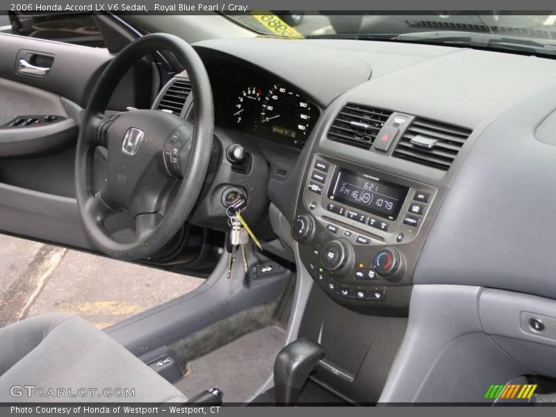 Royal Blue Pearl / Gray 2006 Honda Accord LX V6 Sedan