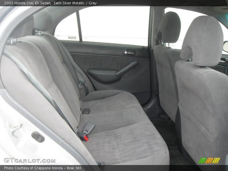 Satin Silver Metallic / Gray 2003 Honda Civic EX Sedan
