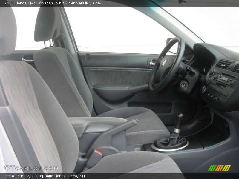 Satin Silver Metallic / Gray 2003 Honda Civic EX Sedan