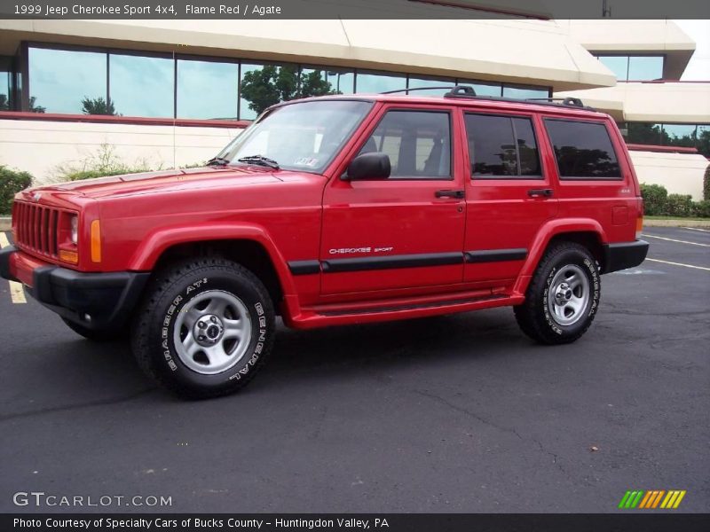 Flame Red / Agate 1999 Jeep Cherokee Sport 4x4