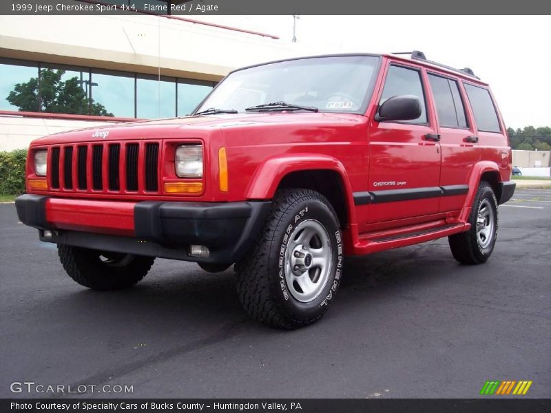 Flame Red / Agate 1999 Jeep Cherokee Sport 4x4