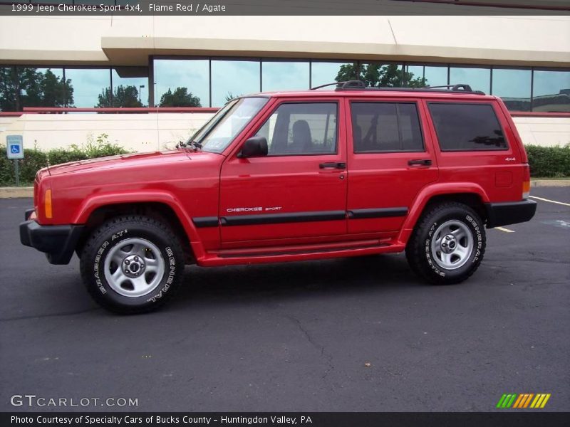 Flame Red / Agate 1999 Jeep Cherokee Sport 4x4