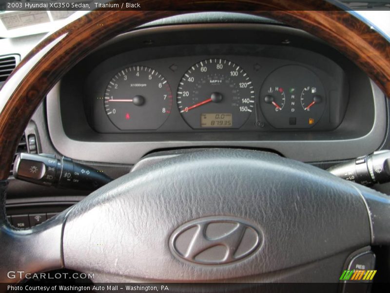 Titanium / Black 2003 Hyundai XG350 Sedan