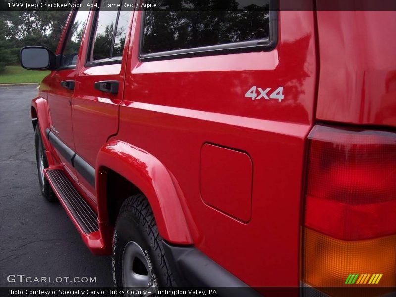 Flame Red / Agate 1999 Jeep Cherokee Sport 4x4