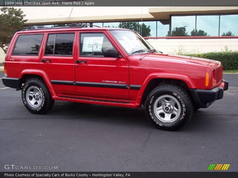 Flame Red / Agate 1999 Jeep Cherokee Sport 4x4