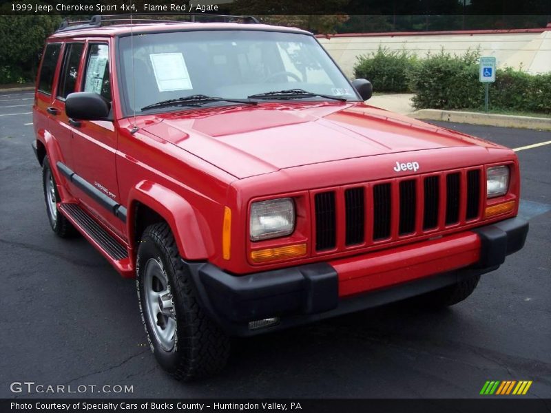 Flame Red / Agate 1999 Jeep Cherokee Sport 4x4