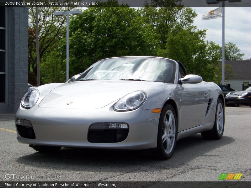 Arctic Silver Metallic / Black 2008 Porsche Boxster