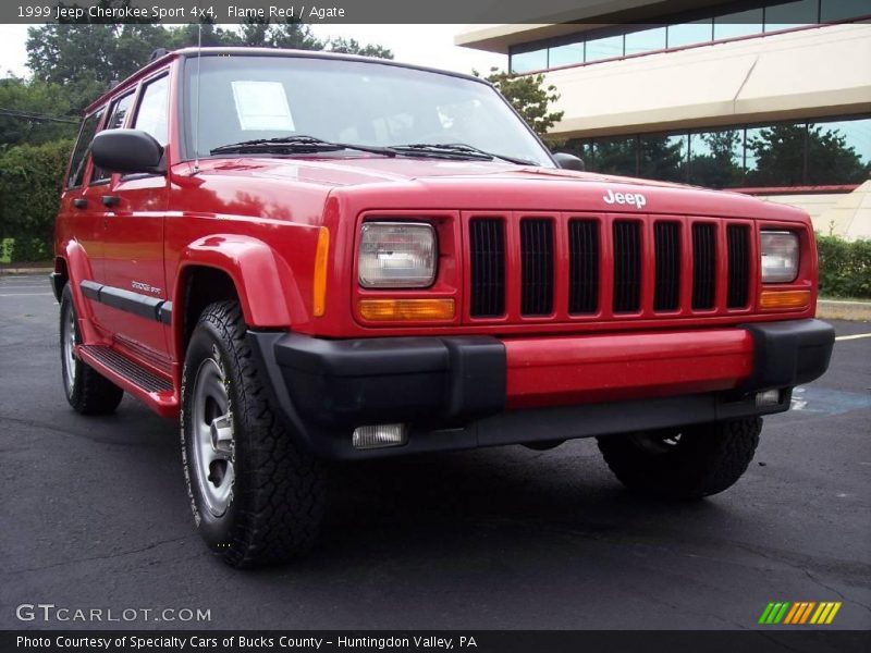 Flame Red / Agate 1999 Jeep Cherokee Sport 4x4