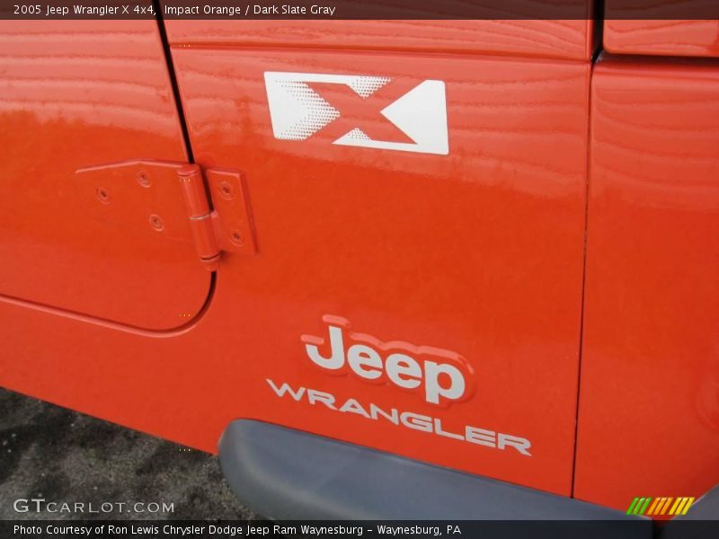 Impact Orange / Dark Slate Gray 2005 Jeep Wrangler X 4x4