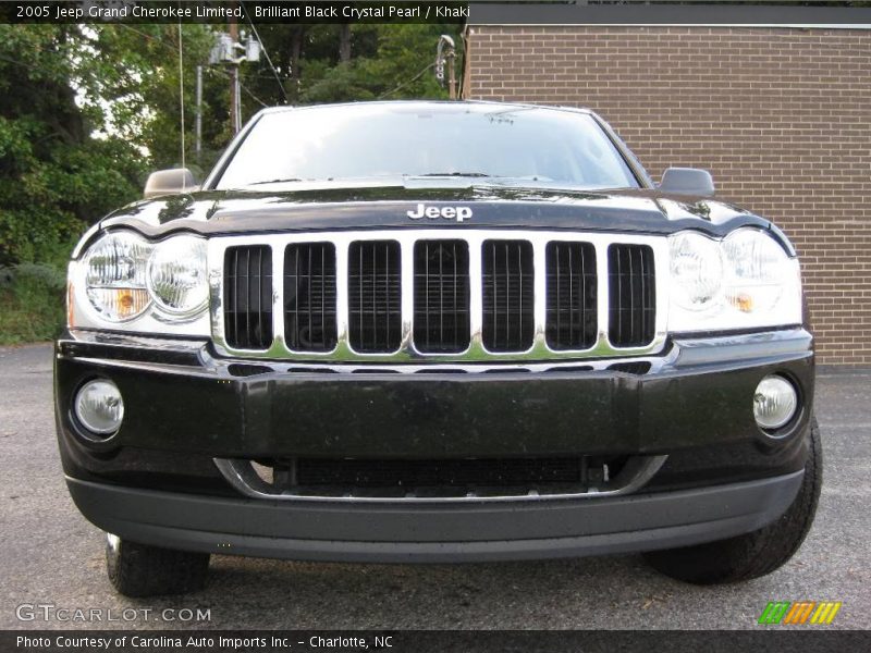 Brilliant Black Crystal Pearl / Khaki 2005 Jeep Grand Cherokee Limited