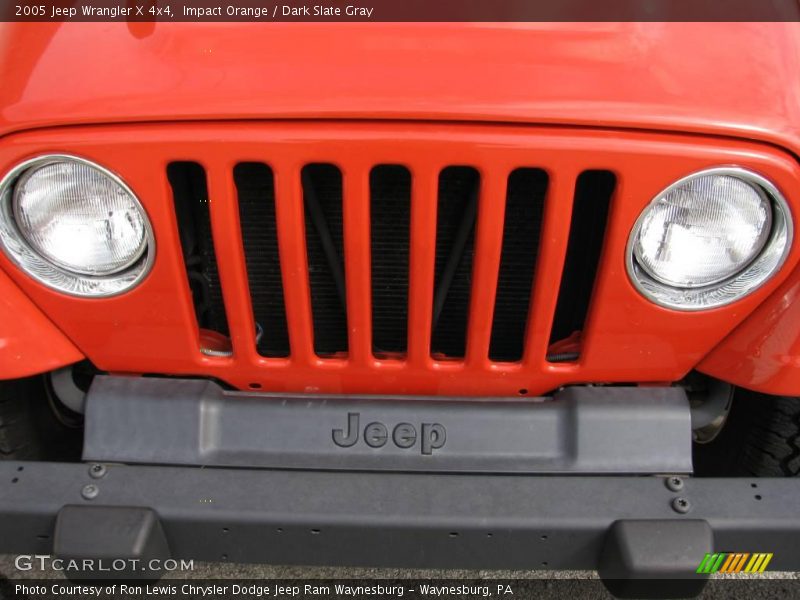 Impact Orange / Dark Slate Gray 2005 Jeep Wrangler X 4x4