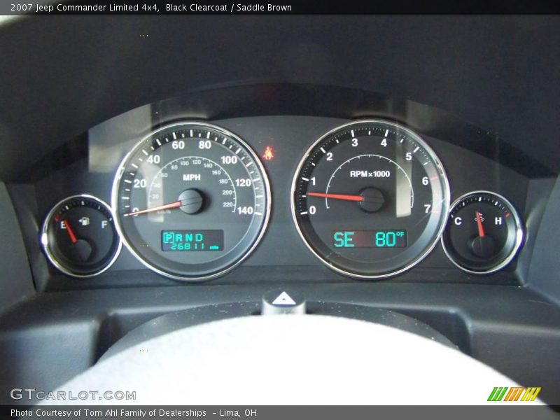 Black Clearcoat / Saddle Brown 2007 Jeep Commander Limited 4x4