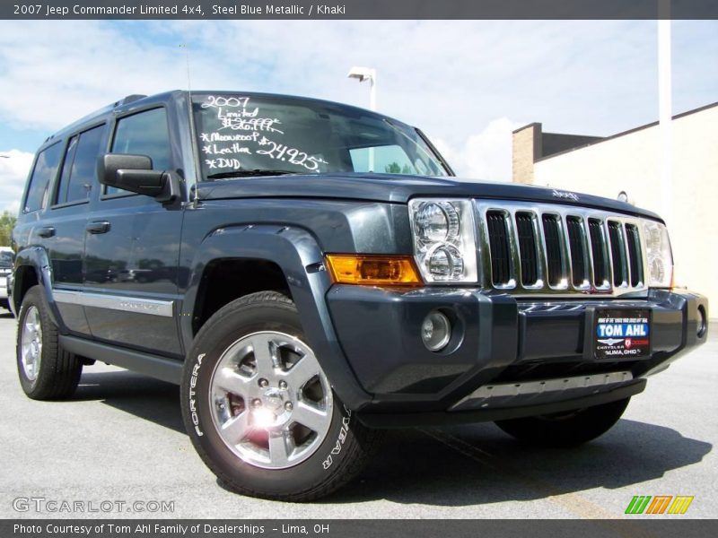Steel Blue Metallic / Khaki 2007 Jeep Commander Limited 4x4