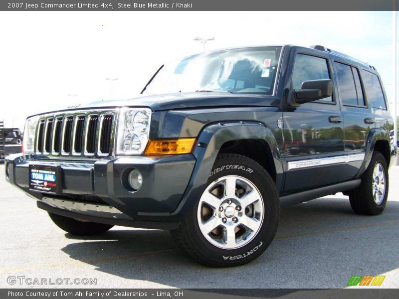 Steel Blue Metallic / Khaki 2007 Jeep Commander Limited 4x4