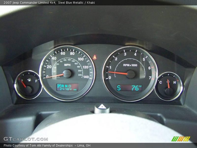 Steel Blue Metallic / Khaki 2007 Jeep Commander Limited 4x4