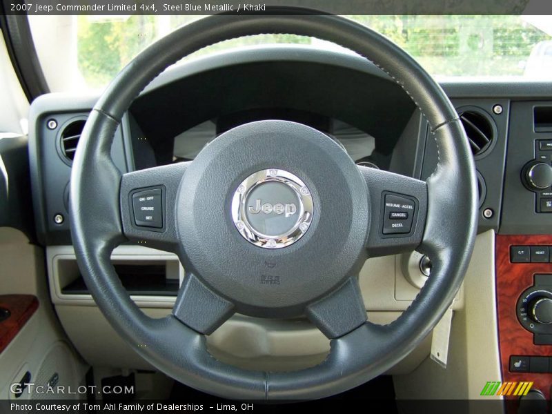 Steel Blue Metallic / Khaki 2007 Jeep Commander Limited 4x4