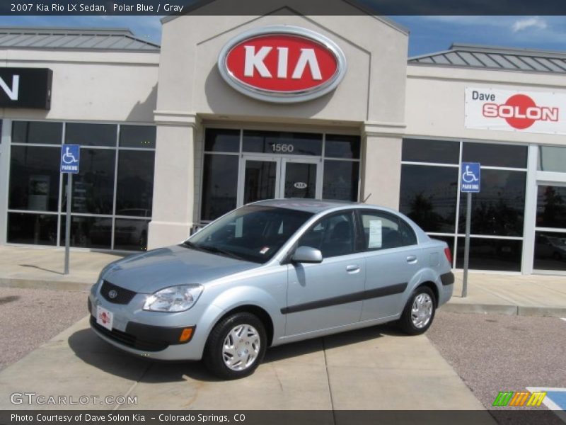 Polar Blue / Gray 2007 Kia Rio LX Sedan