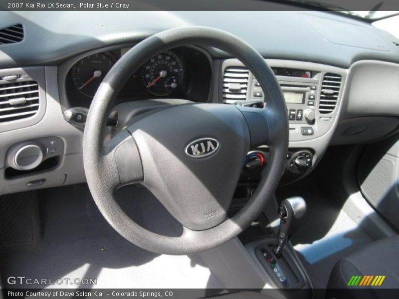 Polar Blue / Gray 2007 Kia Rio LX Sedan
