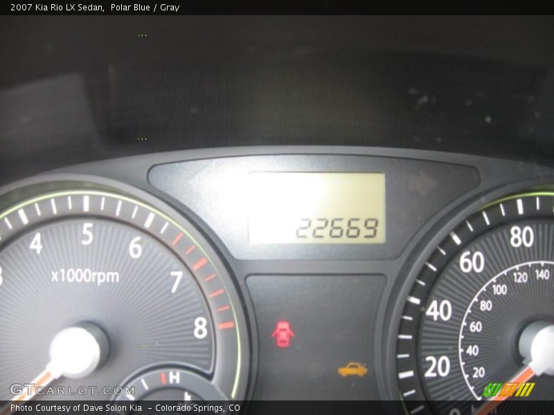 Polar Blue / Gray 2007 Kia Rio LX Sedan