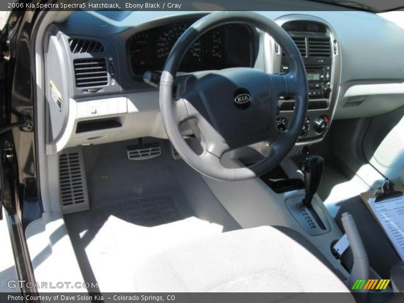 Ebony Black / Gray 2006 Kia Spectra Spectra5 Hatchback