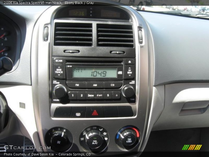 Ebony Black / Gray 2006 Kia Spectra Spectra5 Hatchback