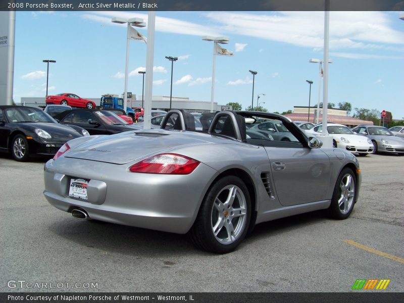 Arctic Silver Metallic / Black 2008 Porsche Boxster