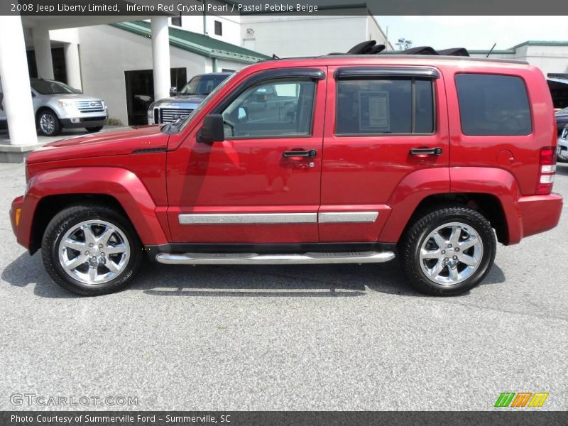 Inferno Red Crystal Pearl / Pastel Pebble Beige 2008 Jeep Liberty Limited