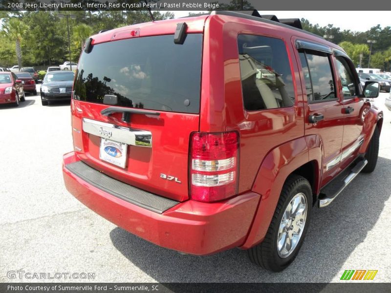 Inferno Red Crystal Pearl / Pastel Pebble Beige 2008 Jeep Liberty Limited