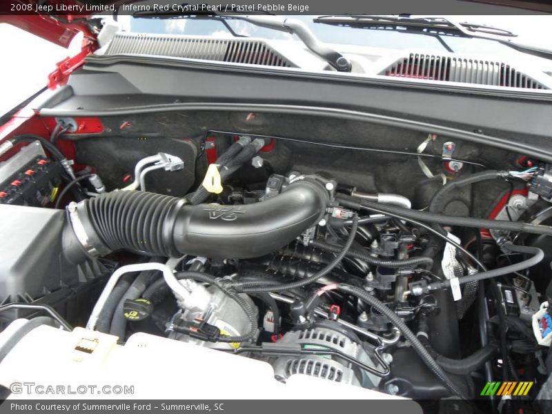 Inferno Red Crystal Pearl / Pastel Pebble Beige 2008 Jeep Liberty Limited