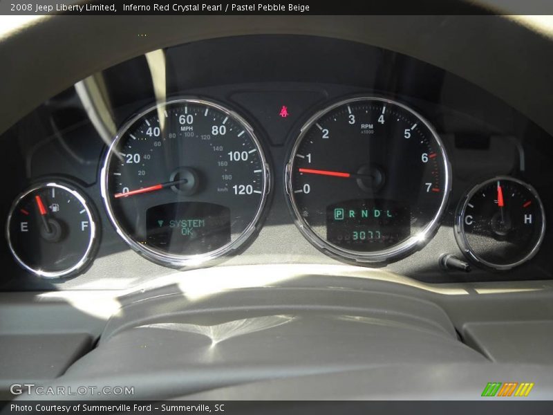 Inferno Red Crystal Pearl / Pastel Pebble Beige 2008 Jeep Liberty Limited