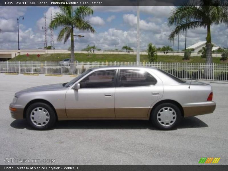 Platinum Metallic / Tan Leather 1995 Lexus LS 400 Sedan