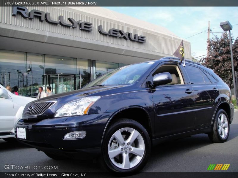 Neptune Blue Mica / Ivory 2007 Lexus RX 350 AWD