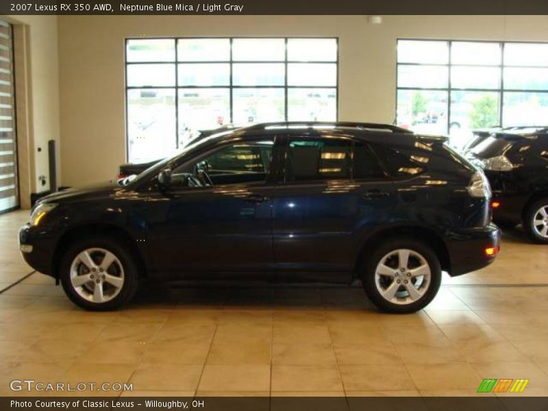 Neptune Blue Mica / Light Gray 2007 Lexus RX 350 AWD