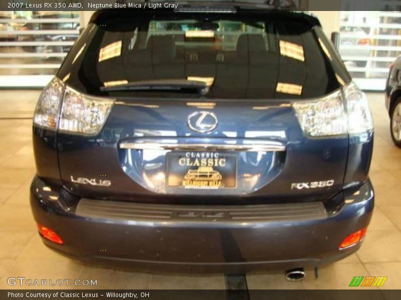 Neptune Blue Mica / Light Gray 2007 Lexus RX 350 AWD