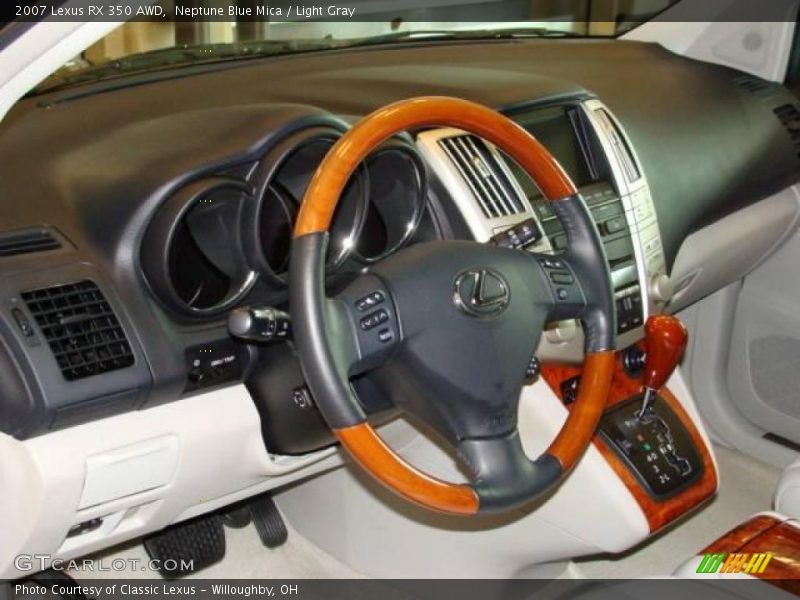 Neptune Blue Mica / Light Gray 2007 Lexus RX 350 AWD