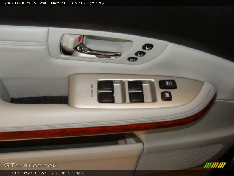 Neptune Blue Mica / Light Gray 2007 Lexus RX 350 AWD