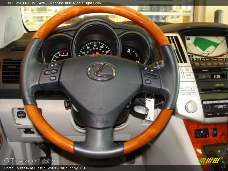 Neptune Blue Mica / Light Gray 2007 Lexus RX 350 AWD