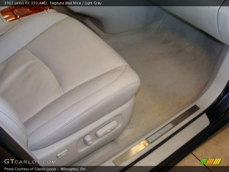 Neptune Blue Mica / Light Gray 2007 Lexus RX 350 AWD