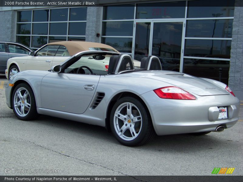 Arctic Silver Metallic / Black 2008 Porsche Boxster