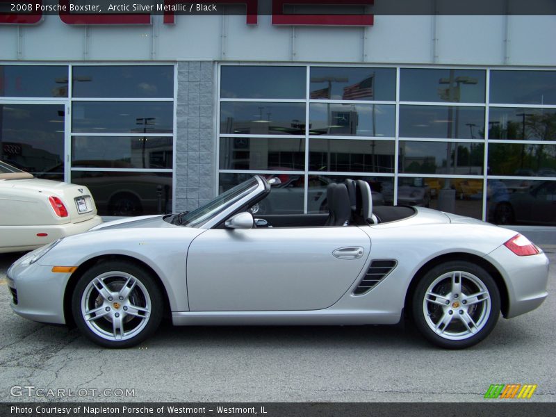 Arctic Silver Metallic / Black 2008 Porsche Boxster