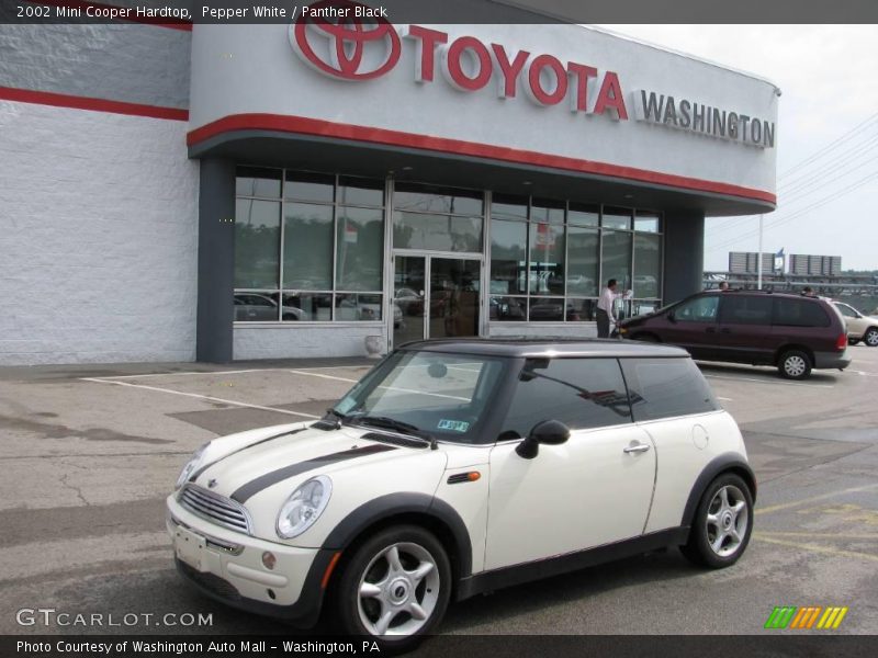 Pepper White / Panther Black 2002 Mini Cooper Hardtop