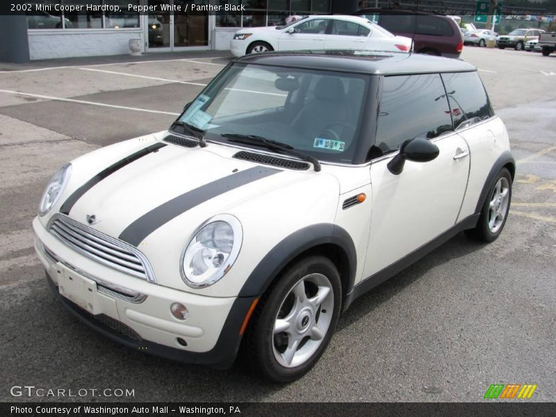 Pepper White / Panther Black 2002 Mini Cooper Hardtop