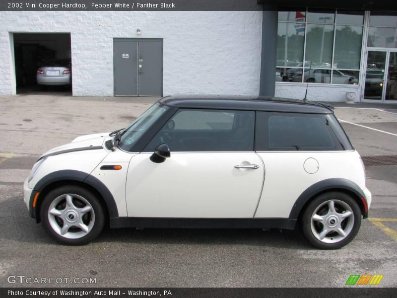 Pepper White / Panther Black 2002 Mini Cooper Hardtop