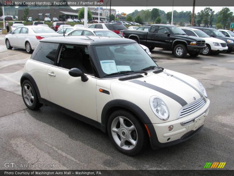 Pepper White / Panther Black 2002 Mini Cooper Hardtop
