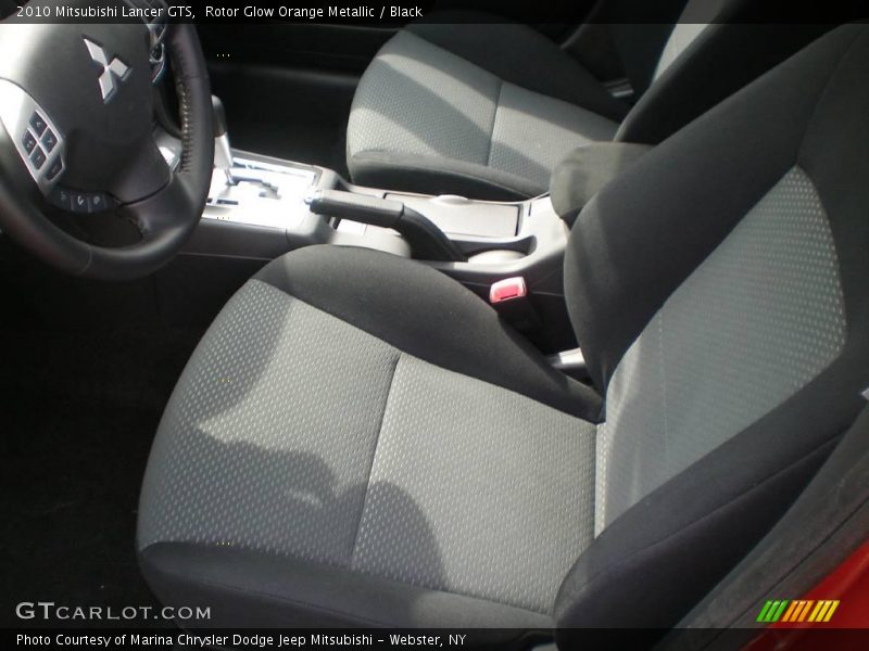 Rotor Glow Orange Metallic / Black 2010 Mitsubishi Lancer GTS