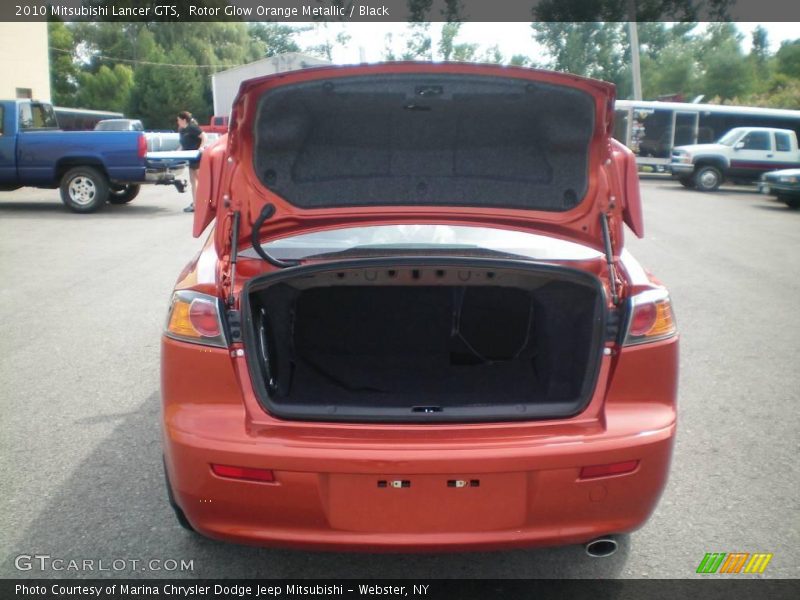 Rotor Glow Orange Metallic / Black 2010 Mitsubishi Lancer GTS