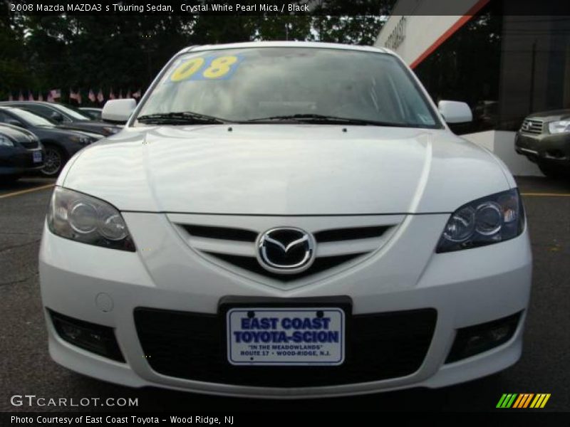 Crystal White Pearl Mica / Black 2008 Mazda MAZDA3 s Touring Sedan