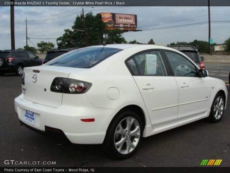 Crystal White Pearl Mica / Black 2008 Mazda MAZDA3 s Touring Sedan