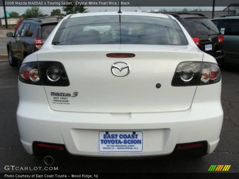 Crystal White Pearl Mica / Black 2008 Mazda MAZDA3 s Touring Sedan