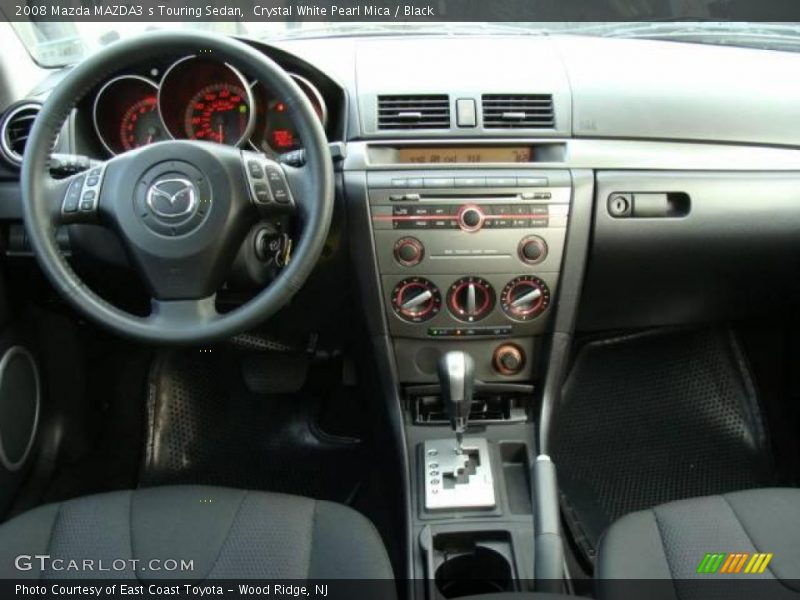 Crystal White Pearl Mica / Black 2008 Mazda MAZDA3 s Touring Sedan